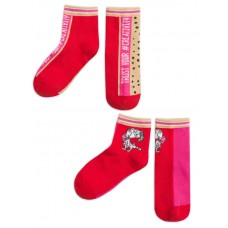 Носки для девочки Pelican GEG3196(2) бежевый/красный