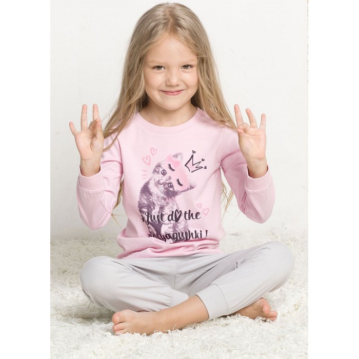 Пижама для девочки Pelican WFAJP3084 розовая