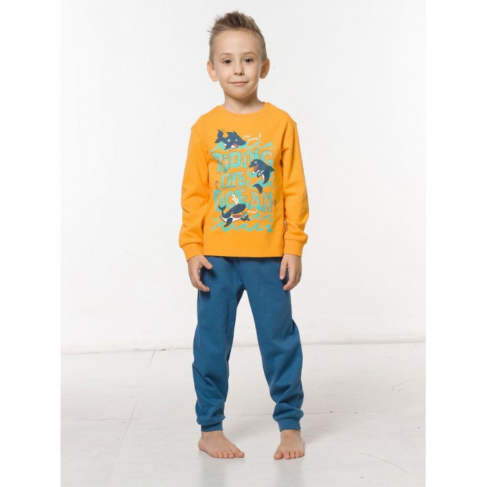 Пижама для мальчика Pelican NFAJP3100 оранжевая