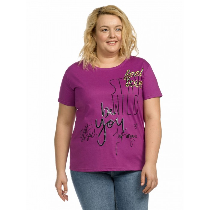 Джемпер (модель "футболка") женский Pelican XFT9666 фиолетовая