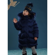 Пальто для девочки Pelican GZFW3080 темно-синее