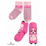 Носки для девочки Pelican GEG3195(2) розовый/пудра